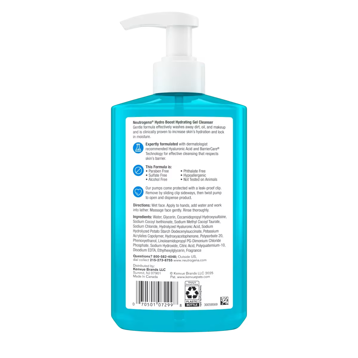 Neutrogena® Hydro Boost Face Wash, Hyaluronic Acid Hydrating Cleansing Gel, 16 Fl. Oz - US 1061