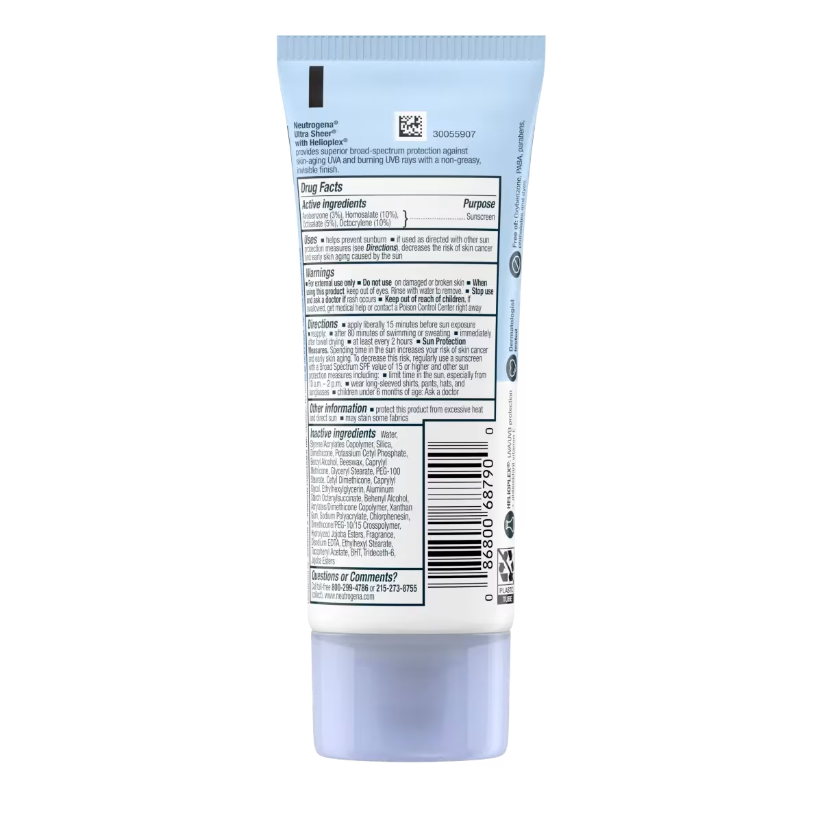Neutrogena® Ultra Sheer Dry-Touch Sunscreen Lotion Broad Spectrum SPF 55, 3 Fl. Oz - US 0898