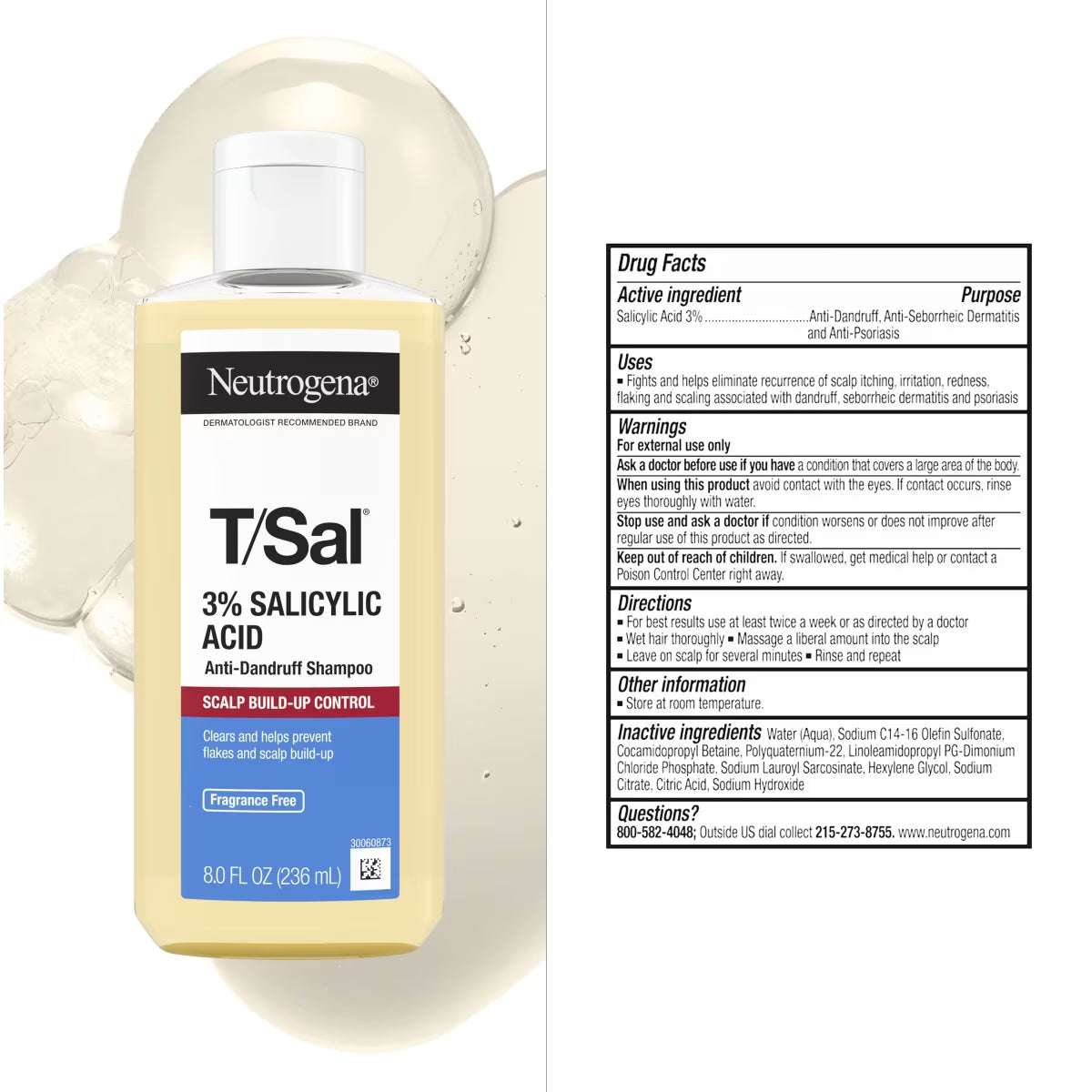 Neutrogena® T/Sal 3% Salicylic Acid Anti-Dandruff Shampoo, 8 Fl. Oz - US 2144