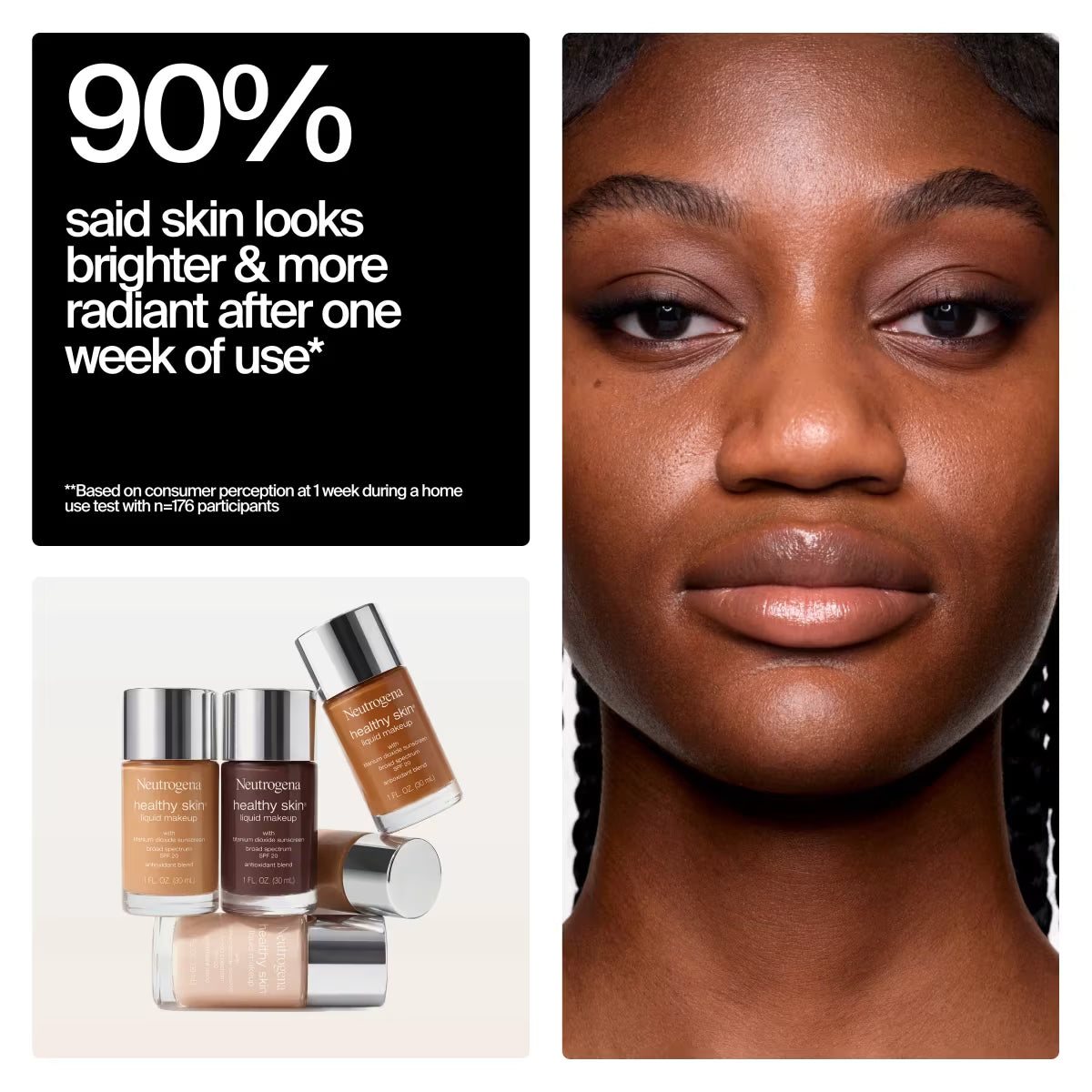 Neutrogena® Healthy Skin Liquid Makeup Broad Spectrum SPF 20, 400C Soft Tan, 1 Fl. Oz - US 1177