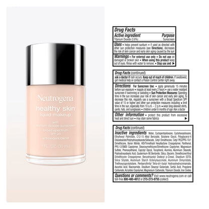 Neutrogena® Healthy Skin Liquid Foundation Makeup Broad Spectrum SPF 20, 100C Shell, 1 Fl. Oz - US 1185