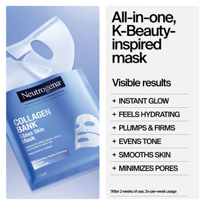 Neutrogena® Collagen Bank Glass Skin Mask, 4 Count - US 4199