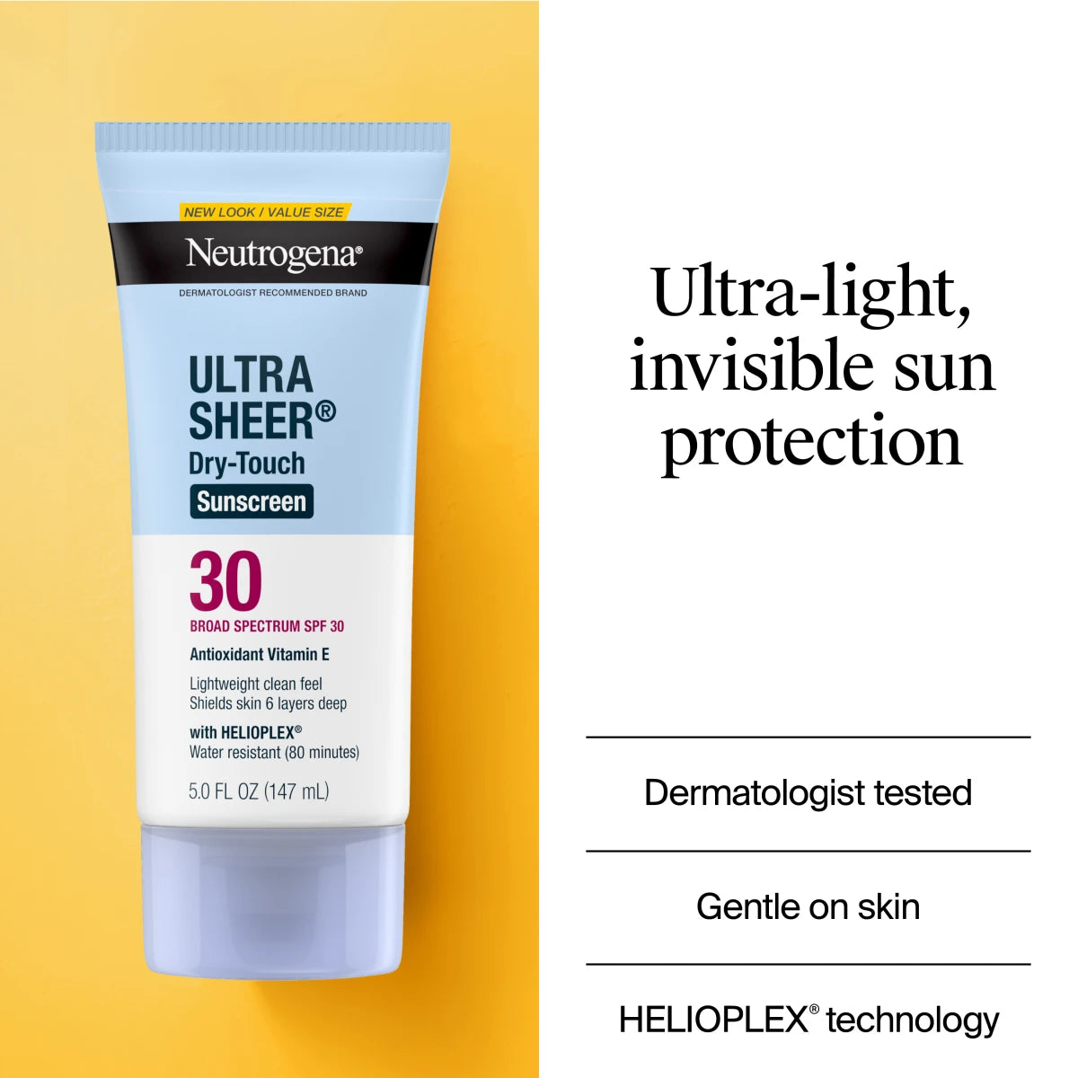 Neutrogena® Ultra Sheer Dry-Touch Sunscreen Lotion Broad Spectrum SPF 30, 5 Fl. Oz - US 9160