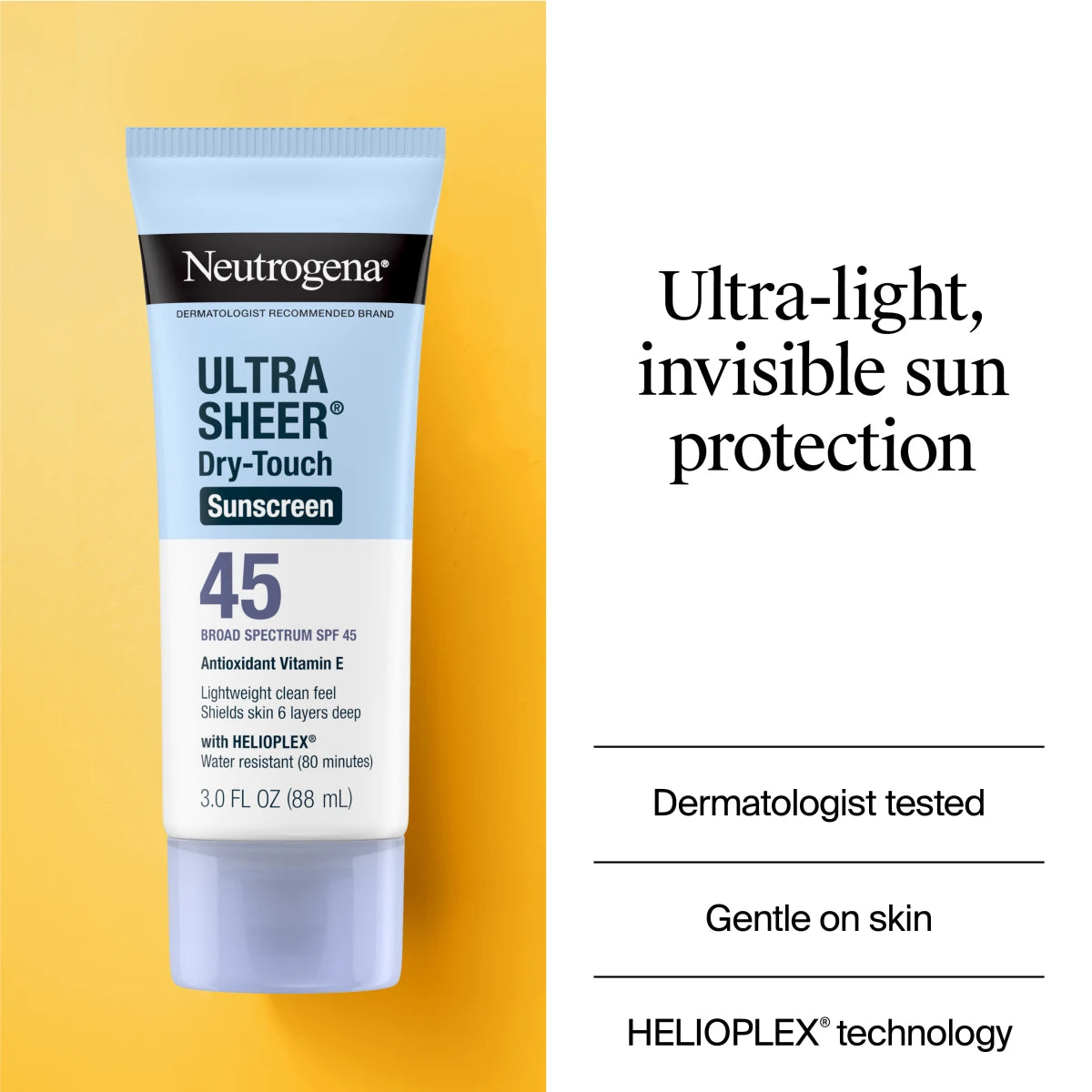 Neutrogena® Ultra Sheer Dry-Touch Sunscreen Lotion Broad Spectrum SPF 45, 3 Fl. Oz - US 6108