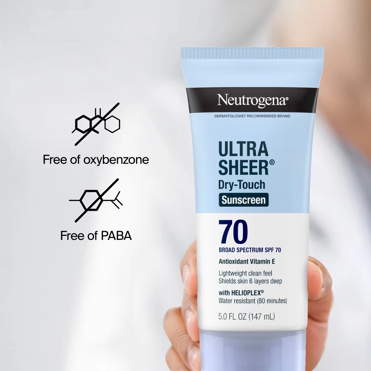 Neutrogena® Ultra Sheer Dry-Touch Sunscreen Lotion Broad Spectrum SPF 70, 5 Fl. Oz - US 6384