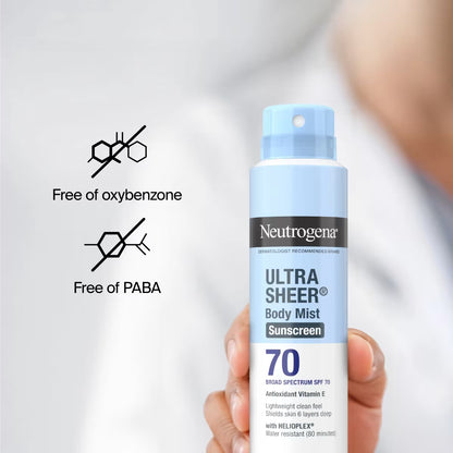 Neutrogena® Ultra Sheer Body Mist Sunscreen Broad Spectrum SPF 70, 5 Oz - US 0371