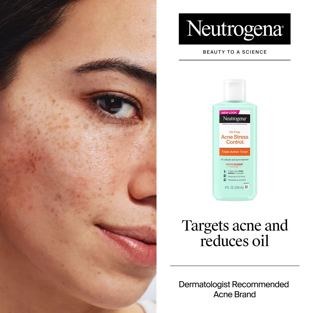 Neutrogena® Oil-Free Acne-Fighting Stress Control Triple-Action Toner, 8 Fl. Oz - US 9098