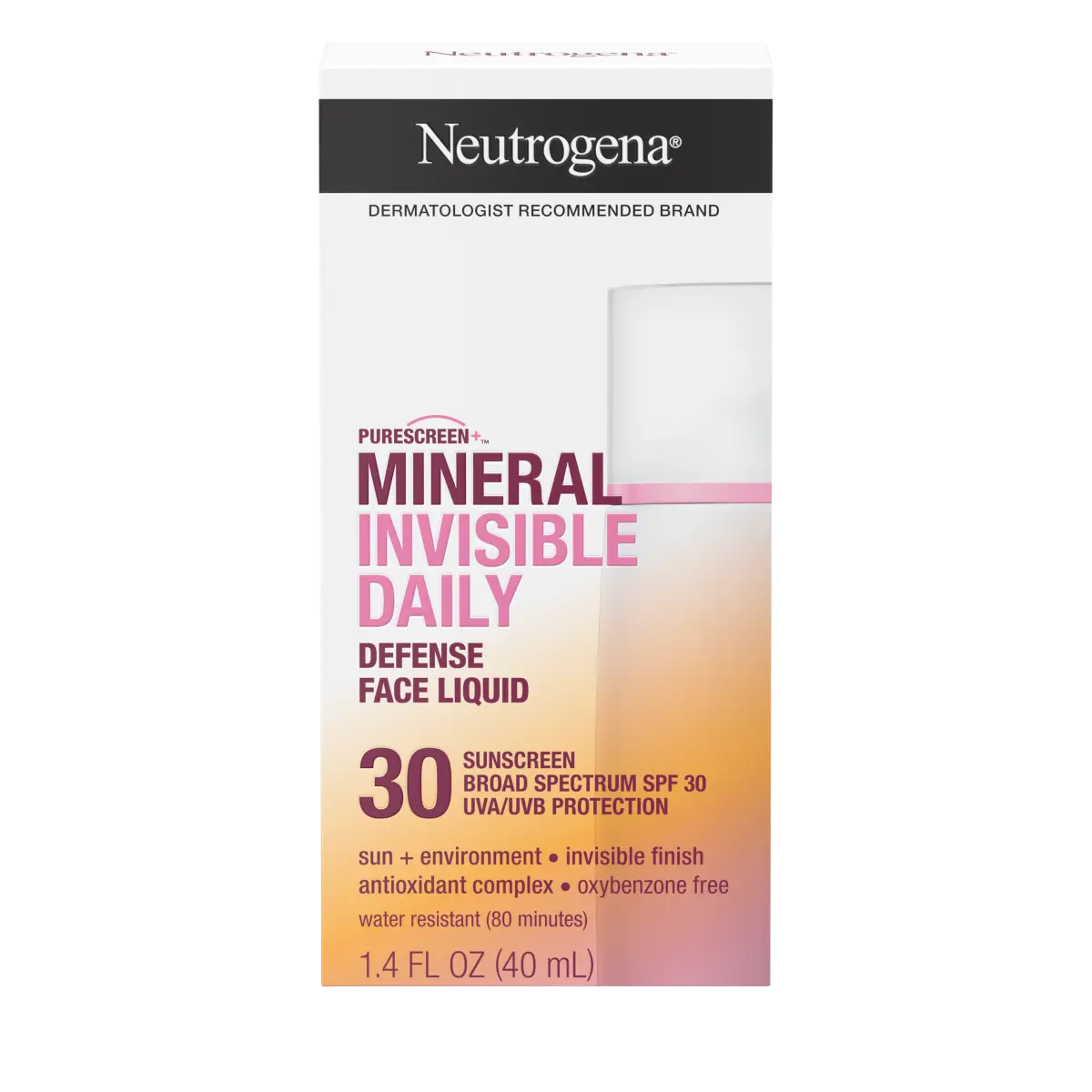 Neutrogena® Purescreen+ Invisible Daily Defense Mineral Face Liquid With SPF 30 - US 4319