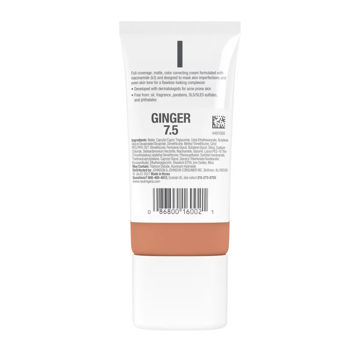 Neutrogena® Clear Coverage Flawless Matte CC Cream, Ginger 7.5, 1 Oz - US 9536