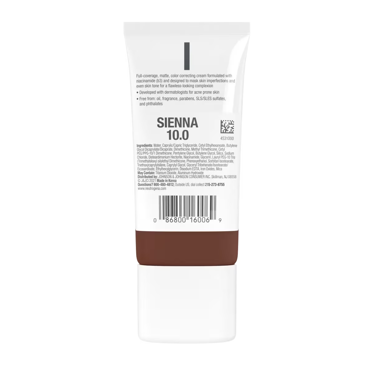 Neutrogena® Clear Coverage Flawless Matte CC Cream, Sienna 10.0, 1 Oz - US 8455