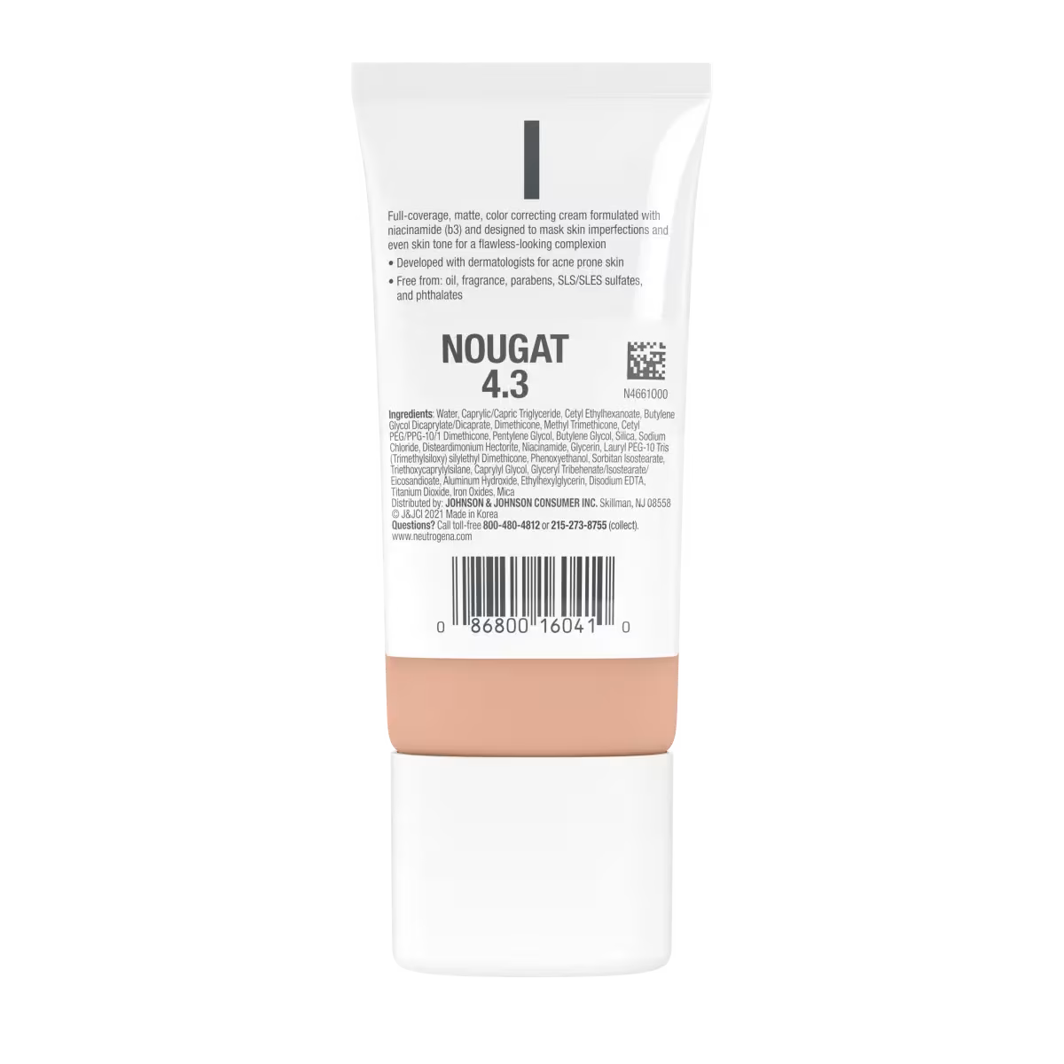 Neutrogena® Clear Coverage Flawless Matte CC Cream, Nougat 4.3, 1 Oz - US 1126