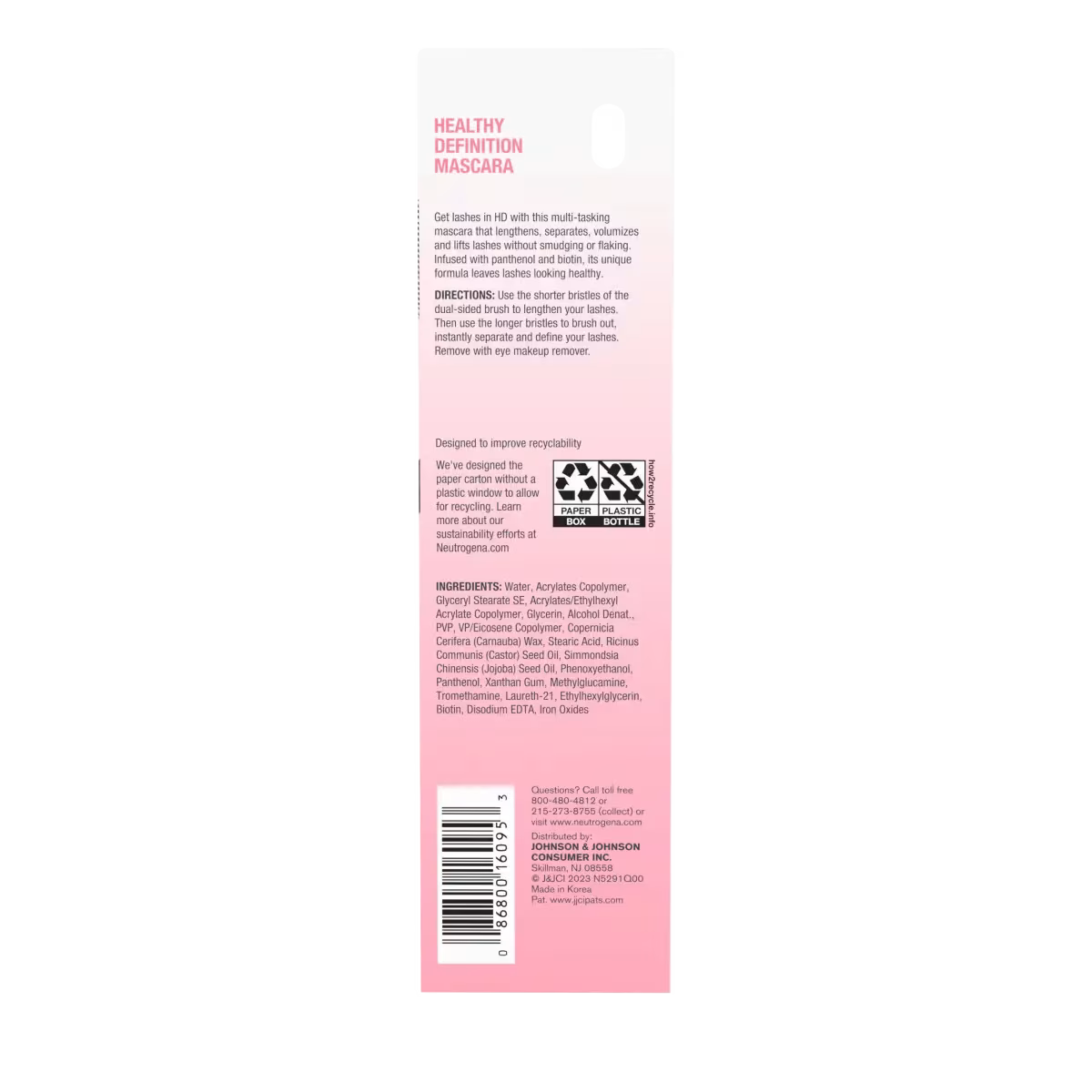 Neutrogena® Healthy Definition Mascara Carbon Black, .27 Oz - US 6207