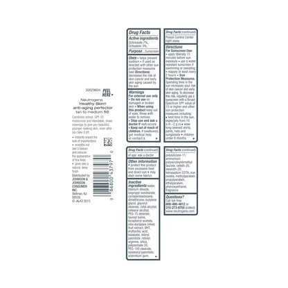 Neutrogena® Healthy Skin Anti-Aging Perfector SPF 20, 50 Tan to Medium, 1 Fl. Oz - US 0410