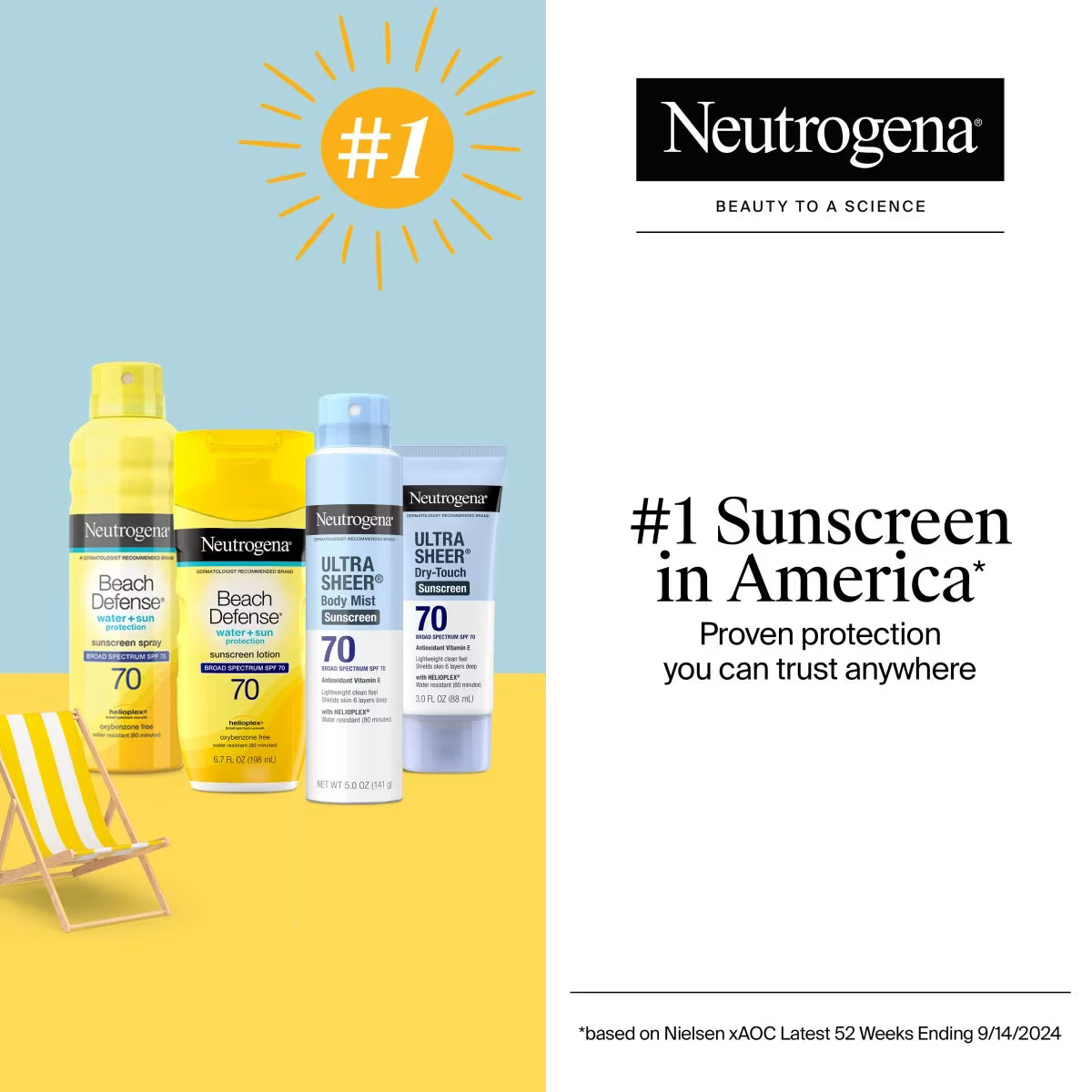 Neutrogena® Ultra Sheer Body Mist Sunscreen Broad Spectrum SPF 70, 5 Oz - US 0371