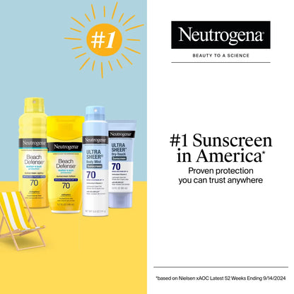 Neutrogena® Ultra Sheer Body Mist Sunscreen Broad Spectrum SPF 70, 5 Oz - US 0371