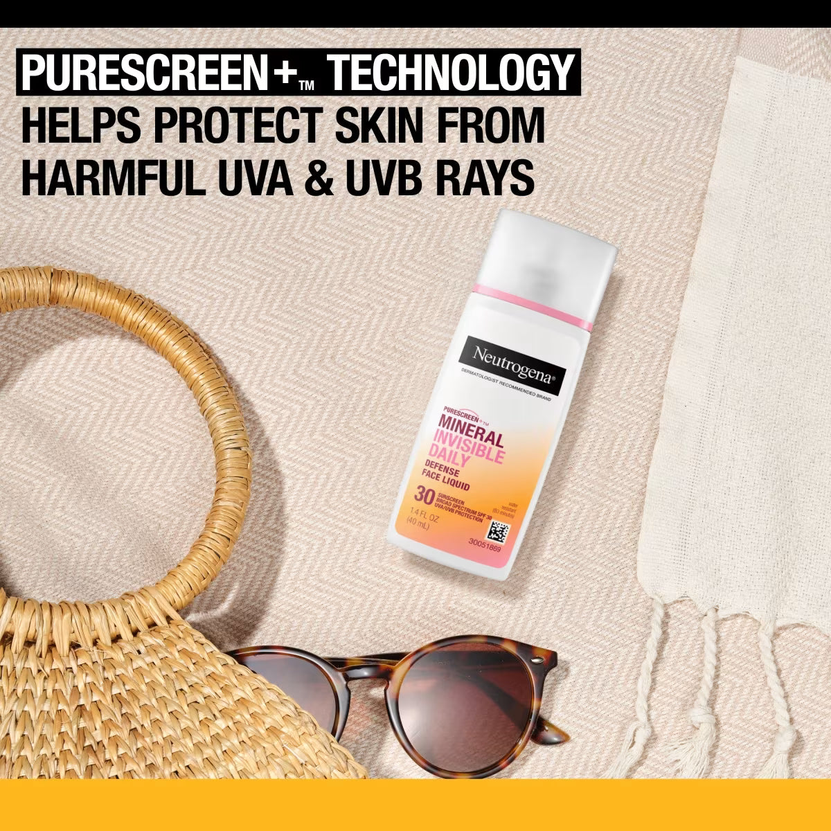 Neutrogena® Purescreen+ Invisible Daily Defense Mineral Face Liquid With SPF 30 - US 4319