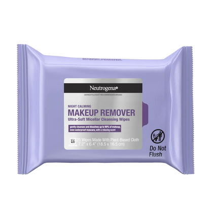 Neutrogena® Night Calming Makeup Remover Ultra-Soft Micellar Wipes, 25 Count - US 1535