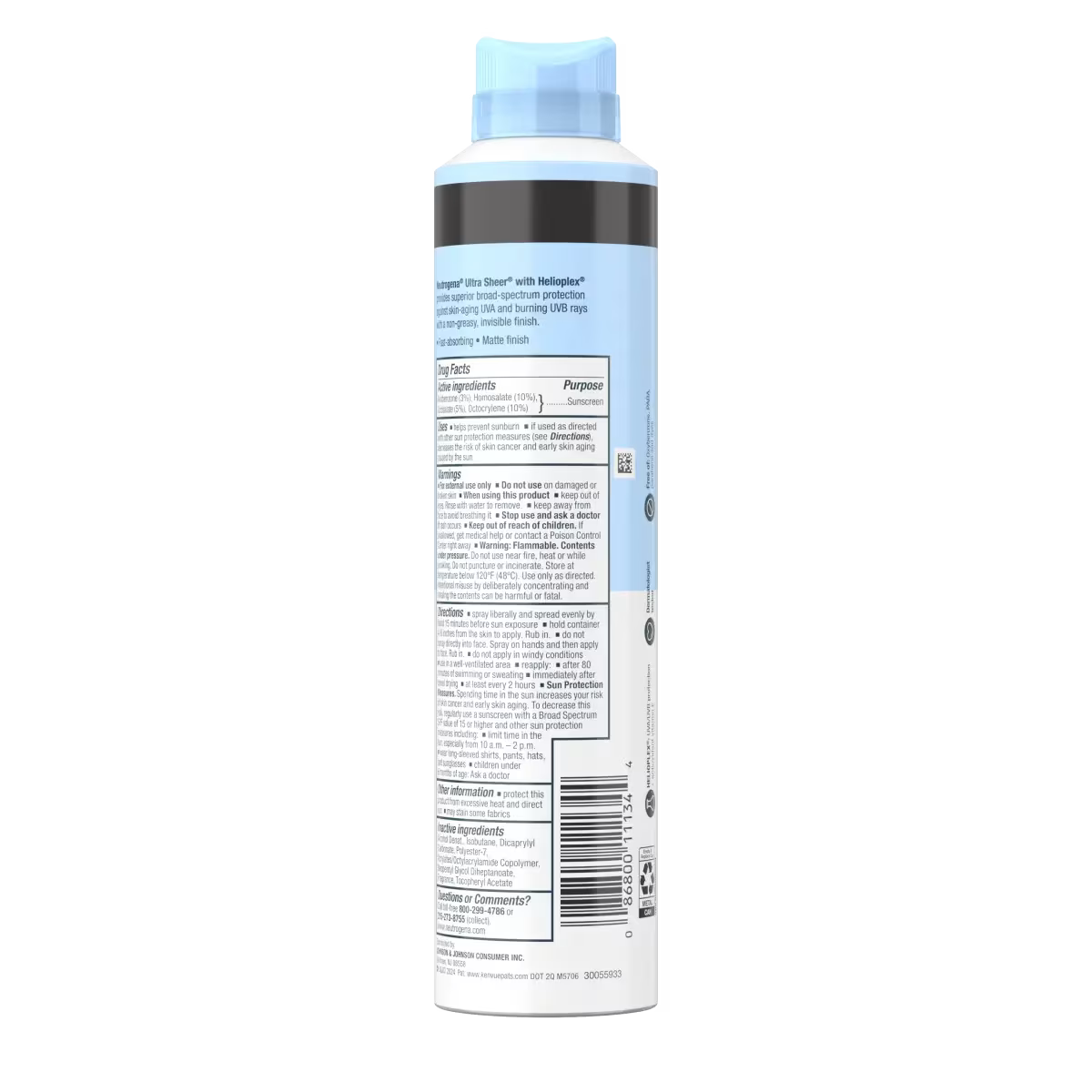 Neutrogena® Ultra Sheer Body Mist Sunscreen Spray Broad Spectrum SPF 45, 8 Oz - US 8412