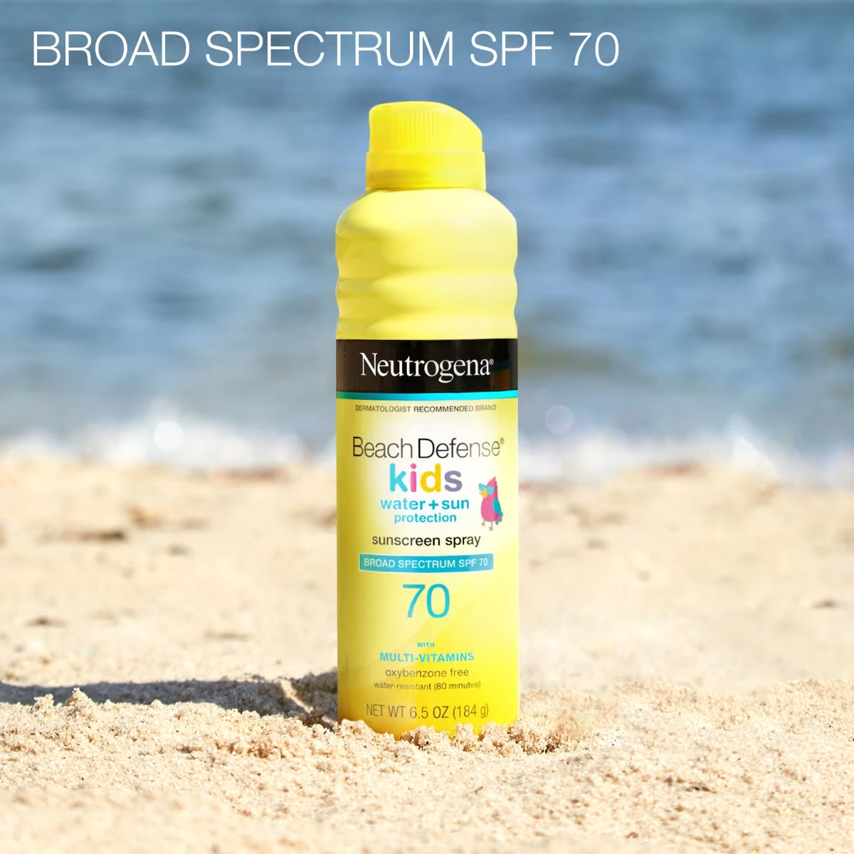 Neutrogena® Beach Defense Kids Sunscreen Spray Broad Spectrum SPF 70, 6.5 Oz - US 7499